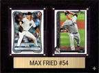 Max Fried New York Yankees Fan Gift Plaque 6x8 2 Cards Topps, Bowman 2024 2025 2026