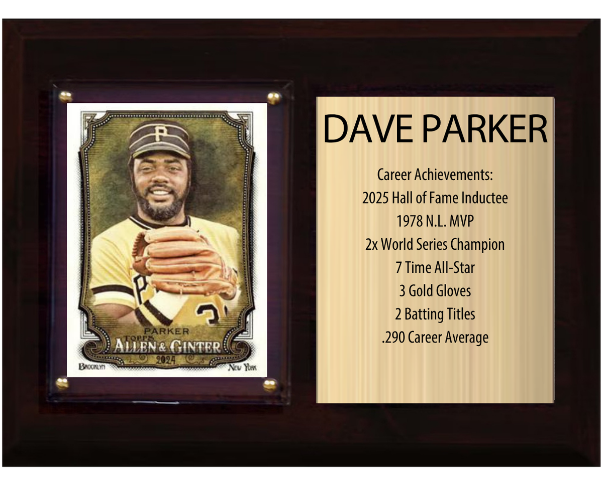 Dave Parker Pittsburgh Pirates Hall of Fame Stats Plaque 6x8 1 Card Topps, Bowman 2024 2025 2026