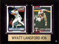 Wyatt Langford Texas Rangers Fan Gift Plaque 6x8 2 Cards Topps, Bowman 2024 2025 2026