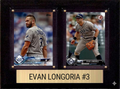Evan Longoria Tampa Bay Rays Fan Gift Plaque 6x8 2 Cards Topps, Bowman 2024 2025 2026