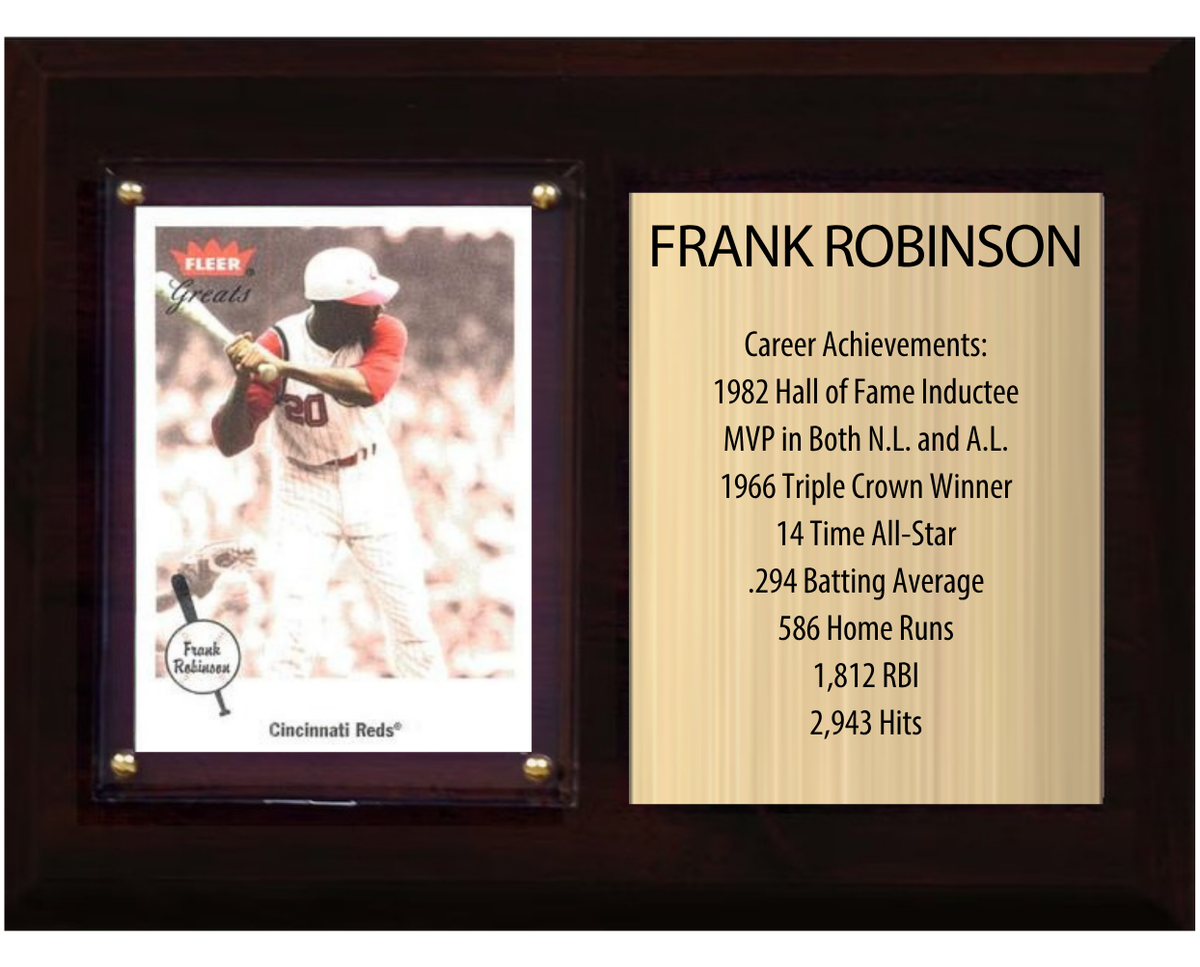 Frank Robinson Cincinnati Reds Hall of Fame Stats Plaque 6x8 1 Card Topps, Bowman 2024 2025 2026