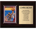 Chris Bosh Miami Heat Hall of Fame Stats Plaque 6x8 1 Card Hoops, Prizm, Donruss 2024 2025 2026