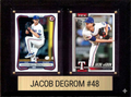 Jacob deGrom Texas Rangers Fan Gift Plaque 6x8 2 Cards Topps, Bowman 2024 2025 2026
