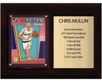 Chris Mullin Golden State Warriors Hall of Fame Stats Plaque 6x8 1 Card Hoops, Prizm, Donruss 2024 2025 2026