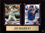 Joe Mauer Minnesota Twins Hall of Fame Fan Gift Plaque 6x8 2 Cards Topps, Bowman 2024 2025 2026