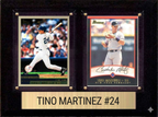 Tino Martinez New York Yankees Fan Gift Plaque 6x8 2 Cards Topps, Bowman 2024 2025 2026