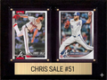 Chris Sale Atlanta Braves Fan Gift Plaque 6x8 2 Cards Topps, Bowman 2024 2025 2026