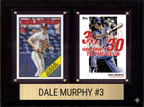 Dale Murphy Atlanta Braves Fan Gift Plaque 6x8 2 Cards Topps, Bowman 2024 2025 2026