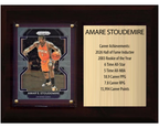 Amare Stoudemire Phoenix Suns Hall of Fame Stats Plaque 6x8 1 Card Hoops, Prizm, Donruss 2024 2025 2026