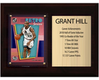 Grant Hill Detroit Pistons Hall of Fame Stats Plaque 6x8 1 Card Hoops, Prizm, Donruss 2024 2025 2026