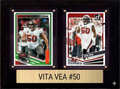 Vita Vea Tampa Bay Buccaneers Fan Gift Plaque 6x8 2 Cards Prizm, Donruss, Score 2024 2025 2026