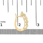 14k Yellow Gold 1/2 Cttw Diamond Cluster Hoop Earrings (H-I Color, SI2-I1 Clarity)