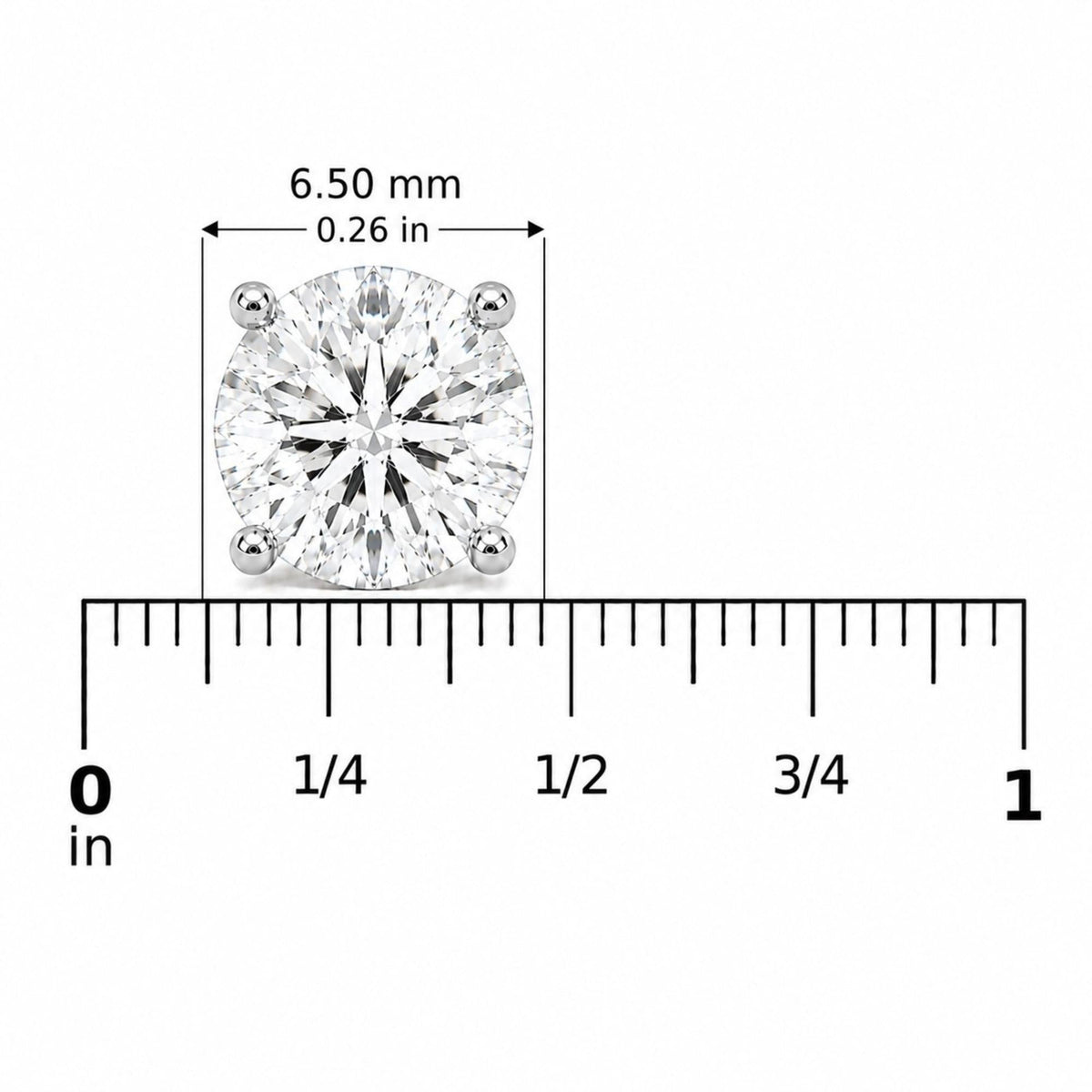 IGI Certified 14K Gold Lab Grown Diamond Solitaire Stud Earrings