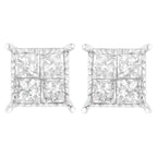 Sterling Silver 3/4 cttw Composite Diamond Stud Earrings (I-J, I2-I3)