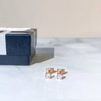 .925 Sterling Silver 1/10 Cttw Round Brilliant-Cut Lab Grown Diamond Miracle-Set Stud Earrings (F-G Color, VS1-VS2 Clarity)