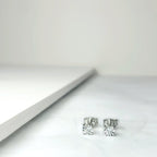 .925 Sterling Silver 1/10 Cttw Round Brilliant-Cut Lab Grown Diamond Miracle-Set Stud Earrings (F-G Color, VS1-VS2 Clarity)