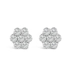 14KT White Gold 1 cttw Diamond Composite Stud Earrings (I-J, SI2-I1)