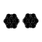 .925 Sterling Silver 1/4 Cttw Treated Yellow Diamond Floral Stud Earrings (Yellow Color, I1-I2 Clarity)