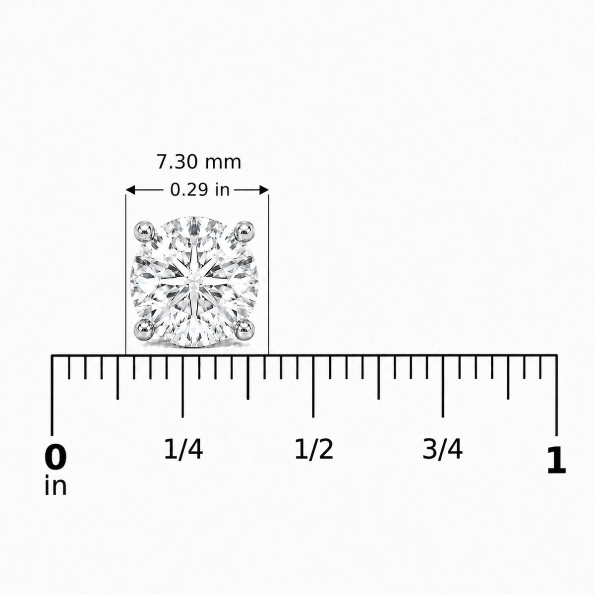 IGI Certified 14K Gold Lab Grown Diamond Solitaire Stud Earrings