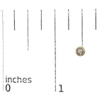 .925 Sterling Silver Round Brilliant Cut Diamond Solitaire Milgrain Stud Earrings