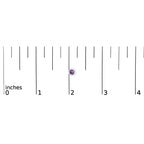 .925 Sterling Silver Bezel Set 3.5mm Created Gemstone Solitaire Stud Earrings