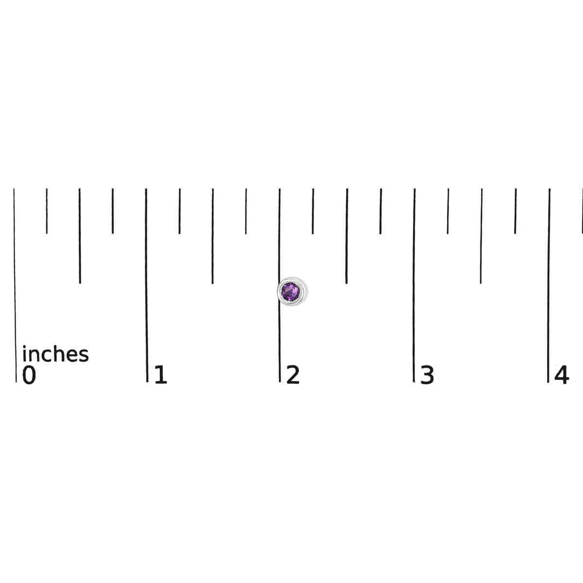 .925 Sterling Silver Bezel Set 3.5mm Created Gemstone Solitaire Stud Earrings