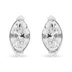 14K White Gold 4/5 Cttw Marquise Lab Grown Diamond Solitaire Stud Earrings