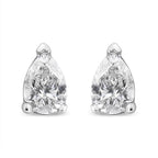 14K White Gold 1/2 Cttw Pear Shape Solitaire Lab Grown Diamond Stud Earrings (F-G Color, VS2-SI1 Clarity)