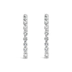 14K White Gold 5.00 Cttw Lab Grown Diamond Inside-Out Hoop Earring