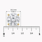 IGI Certified 14K Gold Lab Grown Diamond Solitaire Stud Earrings