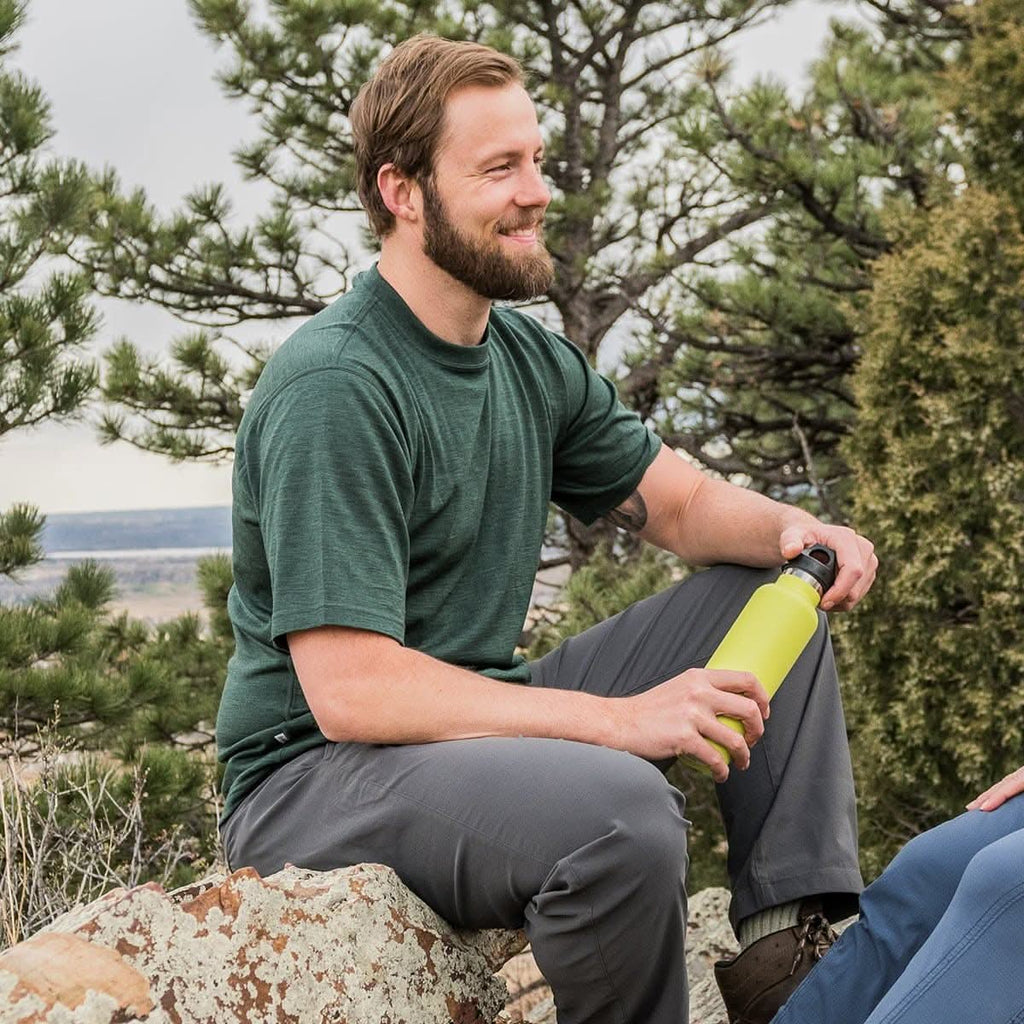 Lightweight Men's Wool T Shirt Crew - 100% Merino Wool