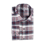 Sean Long Sleeve Checked Pocket Shirt // Burgundy + Black