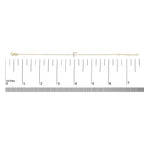 10K Yellow Gold Diamond Accent "A-Z" Initial Charm and Link Bracelet