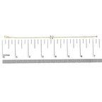 10K Yellow Gold Diamond Accent "A-Z" Initial Charm and Link Bracelet