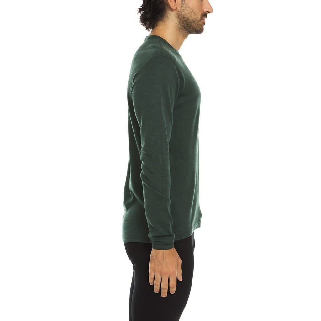 Men's Wool Thermal Top Midweight Base Layer - 100% Merino Wool
