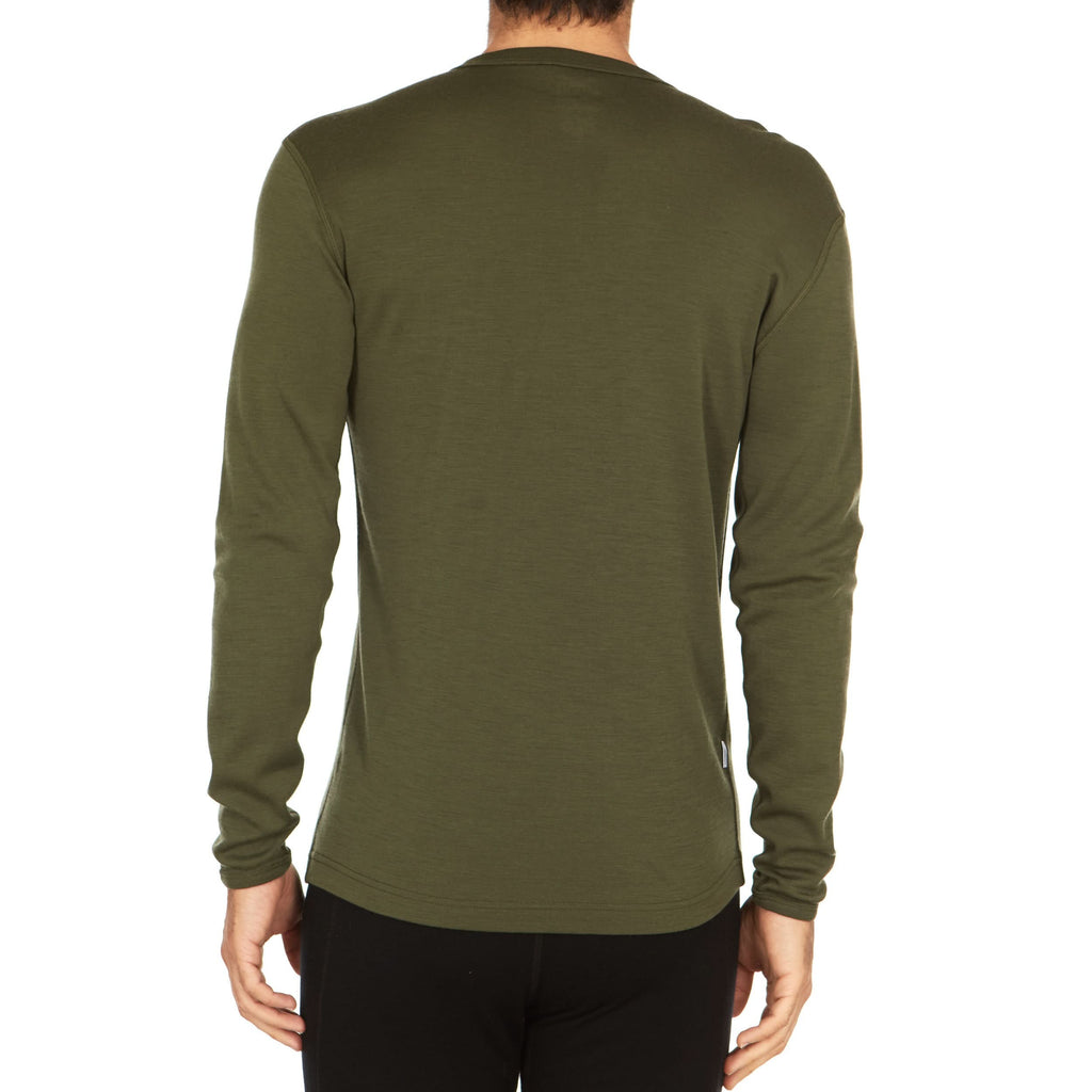 Men's Wool Thermal Top Midweight Base Layer - 100% Merino Wool