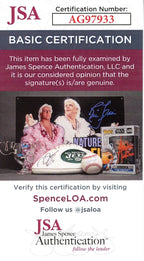 Larry Little HOF Autographed/Inscr Goal Line Art GLAC Postcard Dolphins JSA