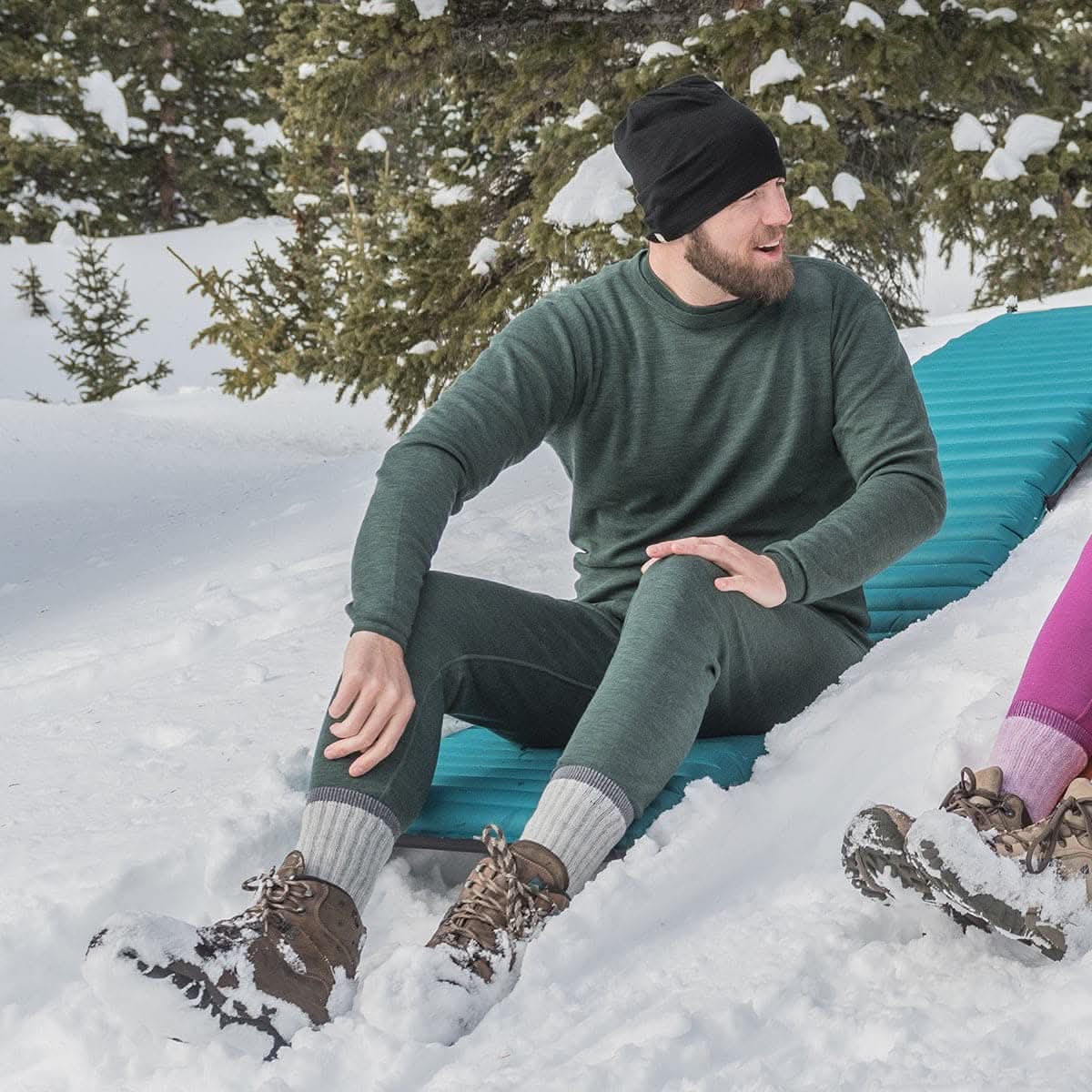 Midweight Men's Wool Bottom Thermal Base Layer -  100% Merino Wool