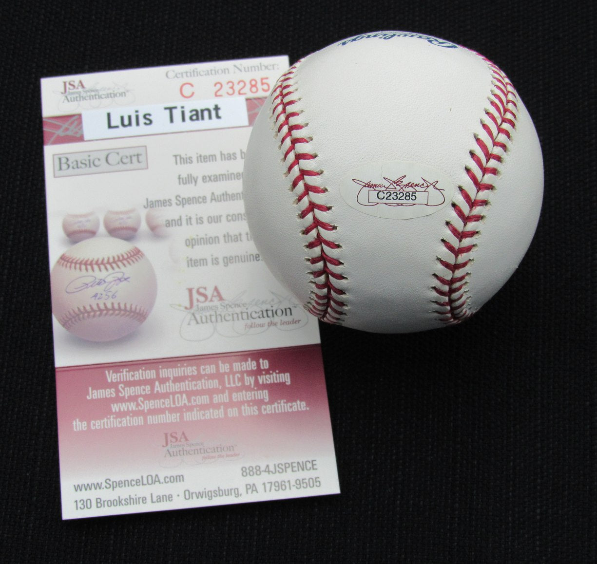 Luis Tiant Signed/Auto Yankees 100th OML Baseball JSA  186692
