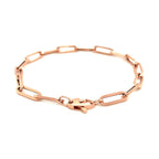 14K Rose Gold Extra Wide Paperclip Chain Bracelet