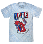 ICEE Polar Bear Tie Dye T-Shirt - Blue and Purple Tie Dye
