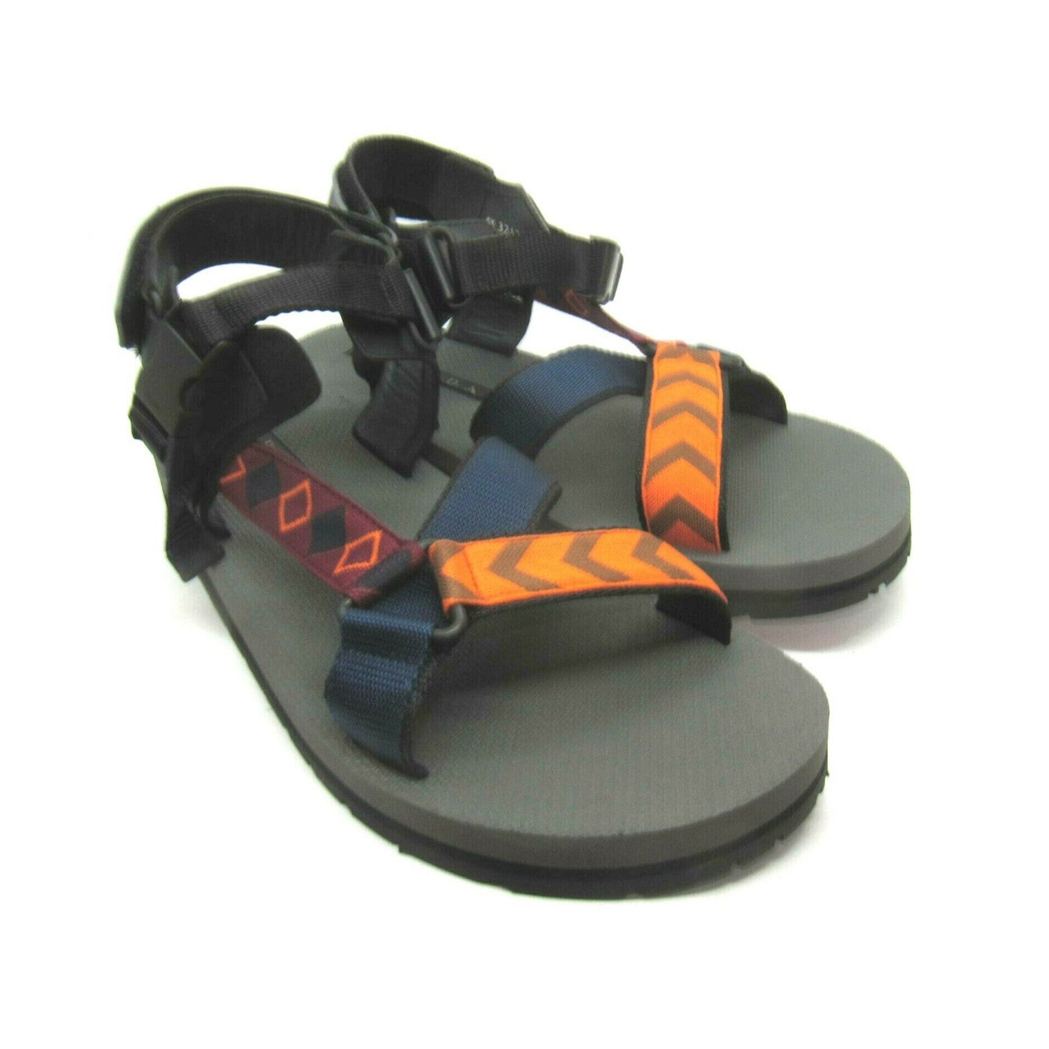 Nylon Sandals // Black + Orange