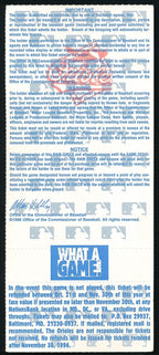 1996 ALDS Full Ticket Baltimore Orioles vs. Cleveland Indians at Camden Yards