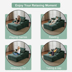 Oversized Chaise Lounge Chair Cozy Cloud Couch With 3 Throw