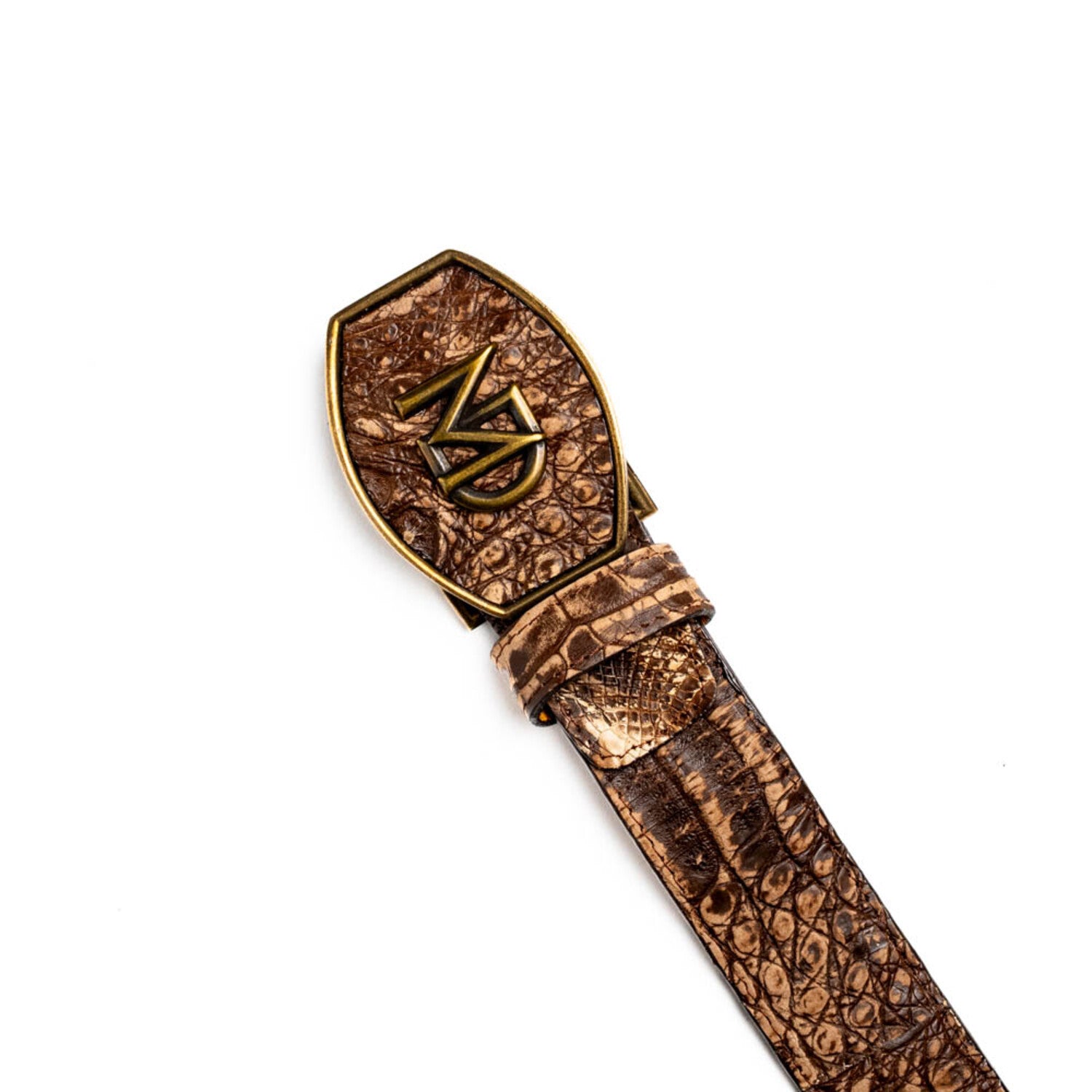 Iowa // Caiman Leather Belt // Brown