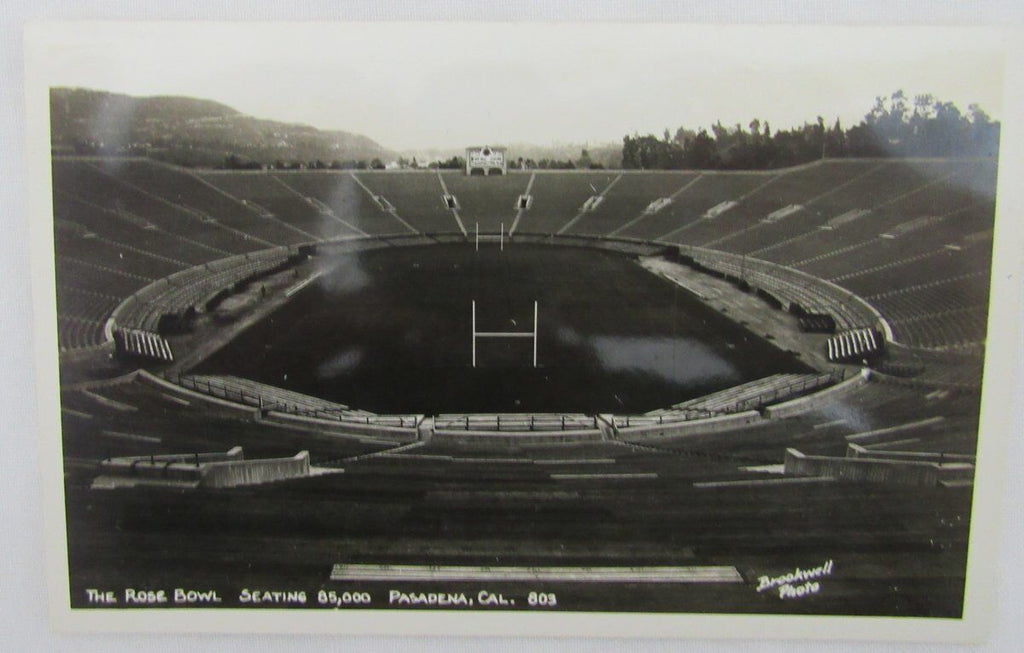 The Rose Bowl Pasadena, California ca 1930's Brookwell Photo Postcard 136361