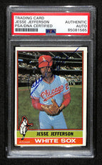 Jesse Jefferson Signed 1976 Topps Card #47 Chicago White Sox PSA/DNA 184582