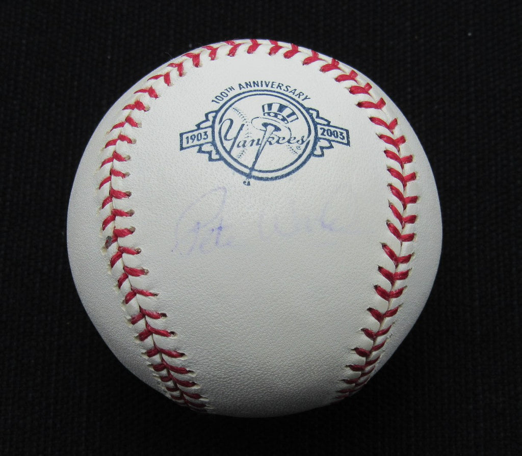 Pete Ward Signed/Auto Yankees 100th OML Baseball JSA  186896