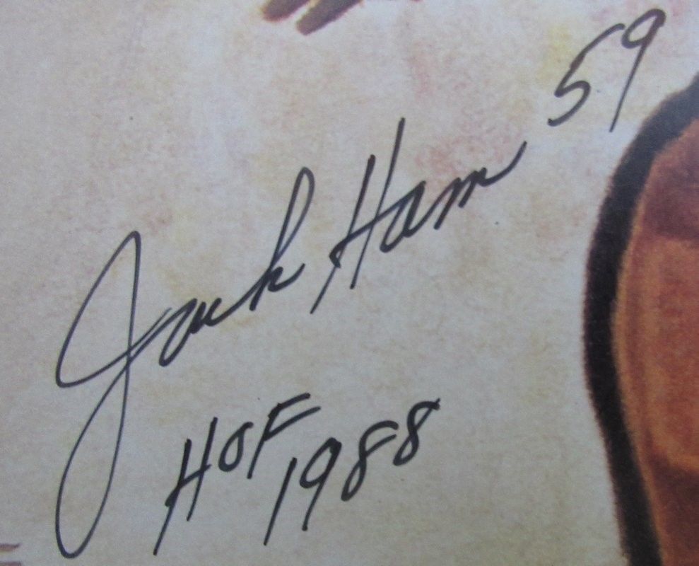 Jack Ham Signed Pittsburgh Steelers Sports Art Print  HOF 1988 JSA 129727