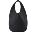 Black Shoulder Bag With Logo Print